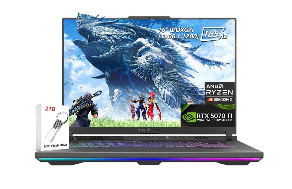 ASUS ROG STRIX G16 - R9 8940HX, 32GB DDR5, RTX 5070 Ti, 1Tb SSD, 16