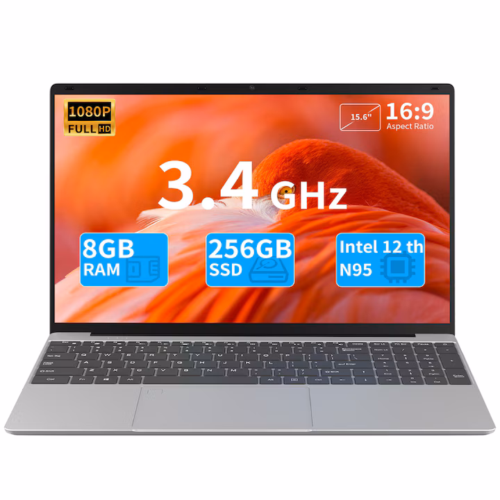 Moacreto 15.6 - Intel N95, 8Gb Ram, Intel UHD Graphics, 256Gb SSD, 15.6