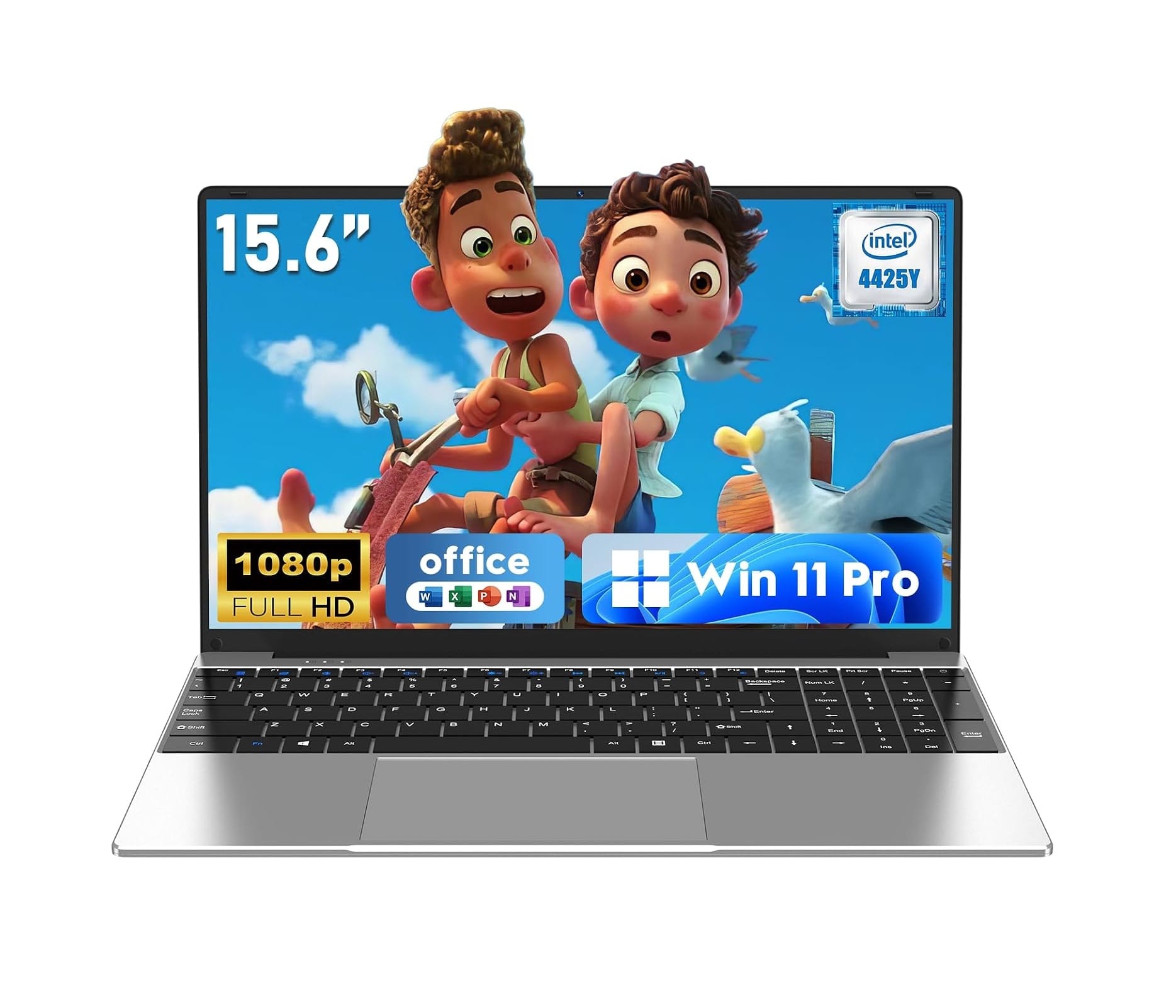 NAIKLULU 15.6 - Pentium Gold 4425Y, 8Gb Ram, Intel UHD Graphics 615, 256Gb SSD, 15.6