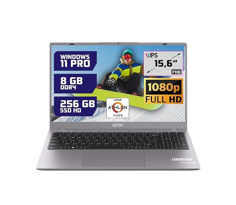 Laptop GMR - AMD Athlon Silver 3050U, 8Gb Ram, AMD Radeon Graphics, 256Gb SSD, 15.6