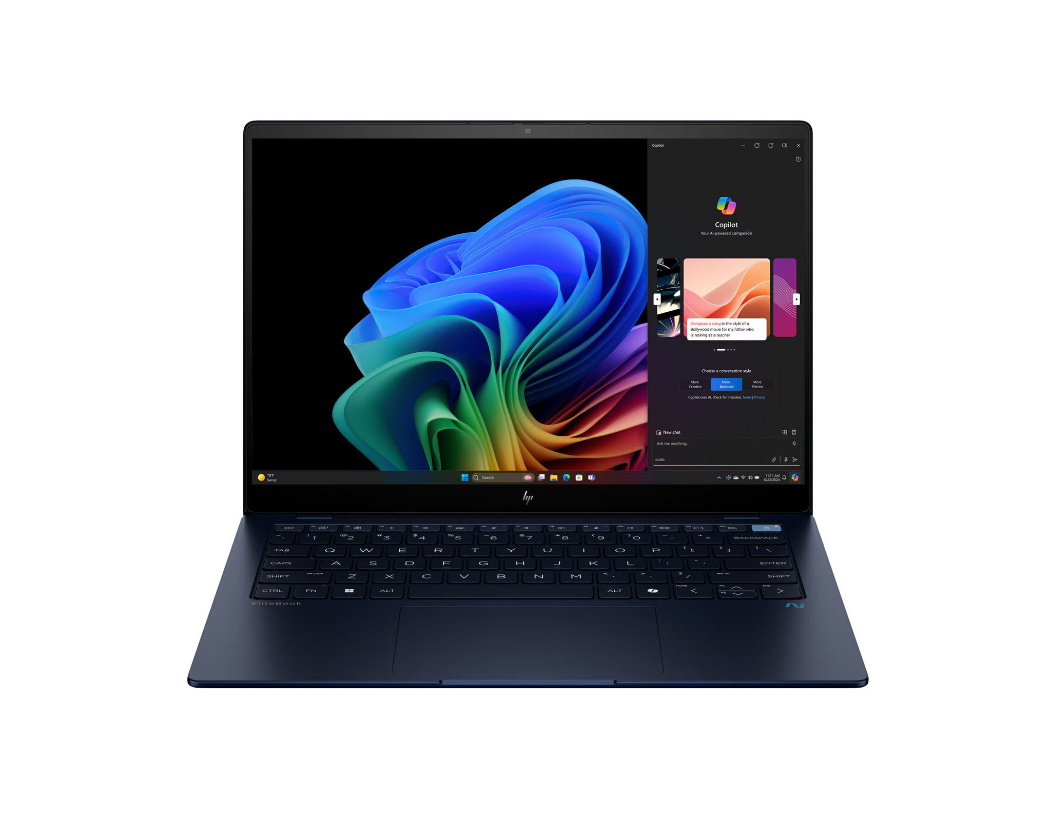 HP EliteBook Ultra G1Q - Snapdragon X Elite X1E-78-100, 16Gb Ram, 512 Gb SSD, 2.2K IPS