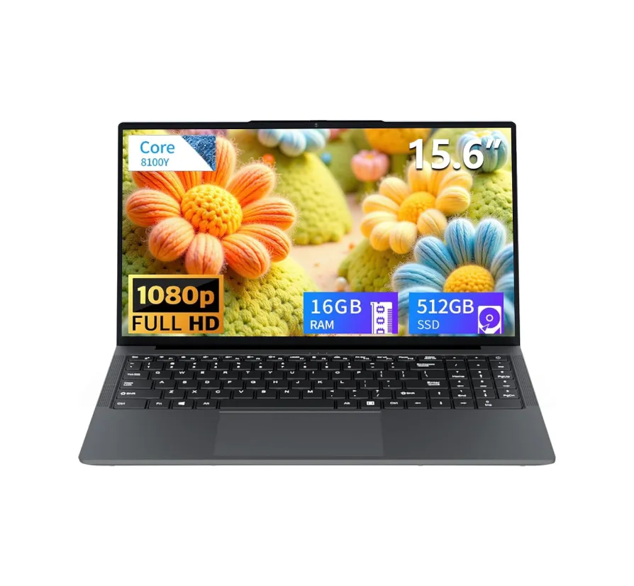 Tunhail - Intel M3-8100y 16Gb Ram, 500 SSD, 15,6″ FHD IPS
