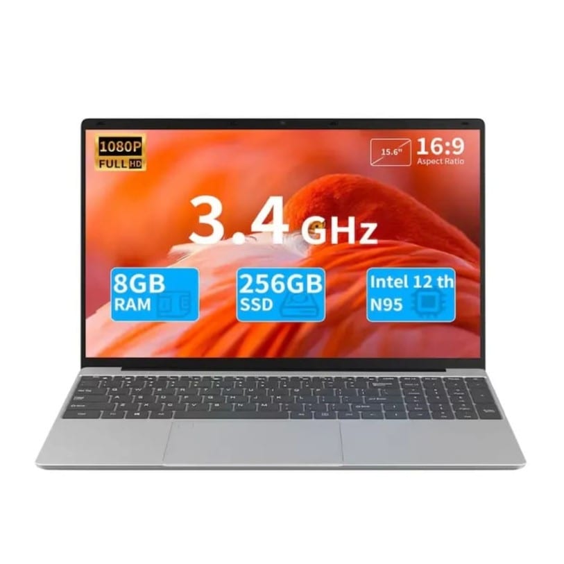 Laptop Moacreto - Intel N95, 8Gb Ram, Intel UHD Graphics, 256Gb SSD, 15.6
